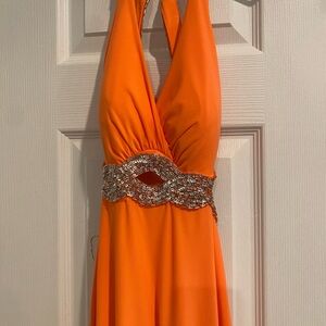 Orange Prom Dress Size 3